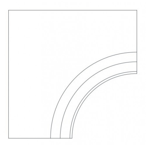 Керамогранит Drift White Bordo Curvilineo Svasato R 30 60x60