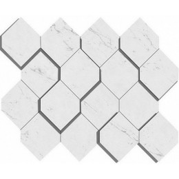 AS4A Marvel Stone Carrara Pure Mosaico Esagono 3D 28,2X35,3