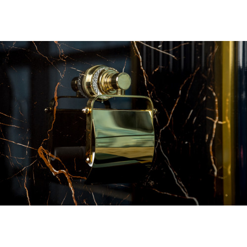 Держатель для туалетной бумаги с крышкой AURA Gold 10241-G