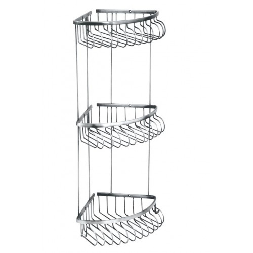 Угловая полка(металл), тройная BRILLANTE 10454