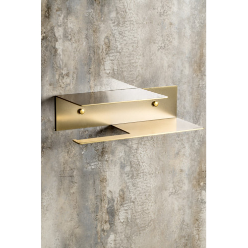 Держатель для туалетной бумаги c полкой Qubic Matt Gold 10721-2-MG