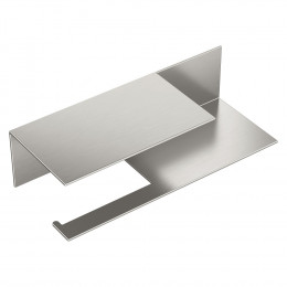 Держатель для туалетной бумаги c полкой Qubic Nickel Brush 10721-2-NB