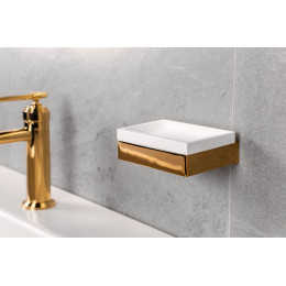 Мыльница настенная Qubic Gold 10723-G