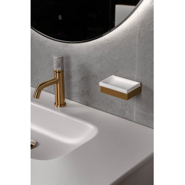 Мыльница настенная Qubic Matt Gold 10723-MG