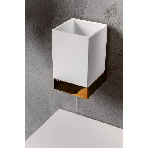 Стакан настенный Qubic Gold 10724-G
