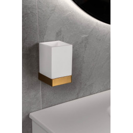 Стакан настенный Qubic Matt Gold 10724-MG