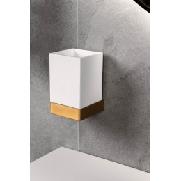 Стакан настенный Qubic Matt Gold 10724-MG