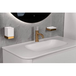 Стакан настенный Qubic Matt Gold 10724-MG