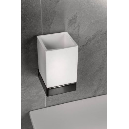 Стакан настенный Qubic Shine Gun Metal 10724-SGM