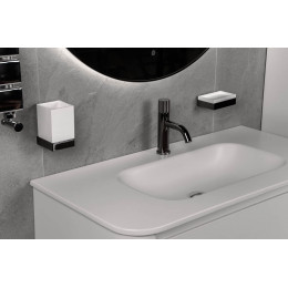 Стакан настенный Qubic Shine Gun Metal 10724-SGM