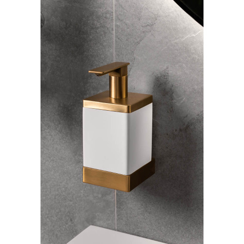 Диспенсер настенный Qubic Matt Gold 10727-MG