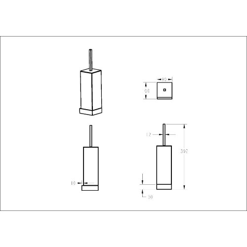 Ерш настенный Qubic Gold 10734-G