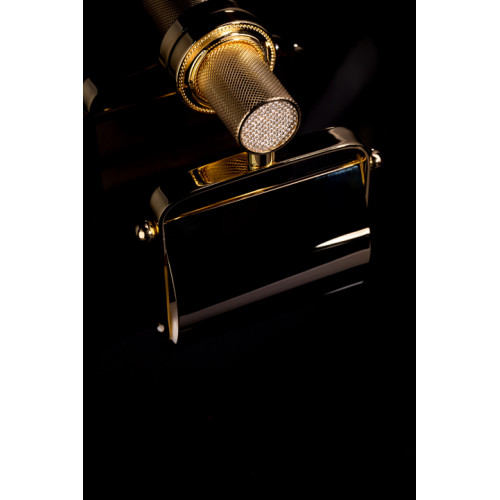Держатель для туалетной бумаги с крышкой ROYALE CRISTAL BLACK GOLD 10921-G-B