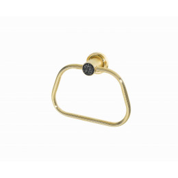Полотенцедержатель кольцо ROYALE CRISTAL BLACK GOLD 10925-G-B