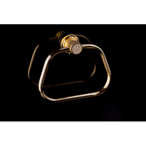 Полотенцедержатель кольцо ROYALE CRISTAL BLACK GOLD 10925-G-B