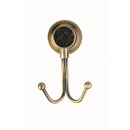 Крючок двойной ROYALE CRISTAL BLACK BR 10926-BR-B