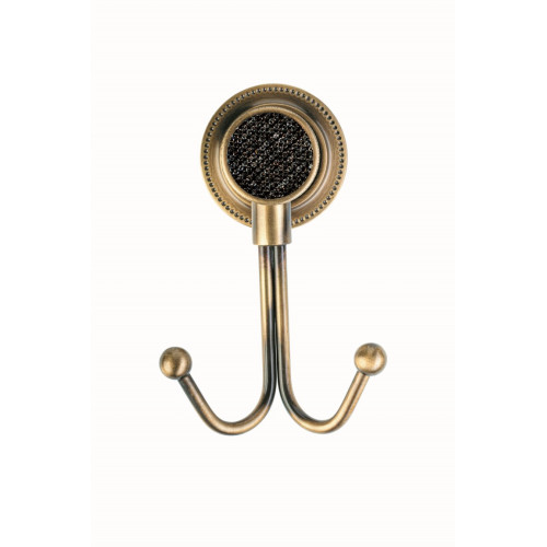 Крючок двойной ROYALE CRISTAL BLACK BR 10926-BR-B