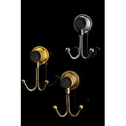 Крючок двойной ROYALE CRISTAL BLACK GOLD 10926-G-B
