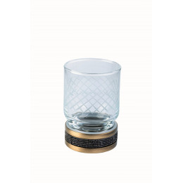 Настольный стакан ROYALE CRISTAL BLACK BR 10931-BR-B