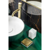 Мыльница квадратная Qubic Matt Gold 10960-MG