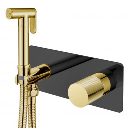 Смеситель гигиенический STICK BLACK TOUCH GOLD 127-BG.2