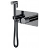 Смеситель гигиенический STICK Shine Gun Metal c ручкой TOUCH 127-SGM.2
