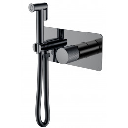 Смеситель гигиенический STICK Shine Gun Metal c ручкой TOUCH 127-SGM.2
