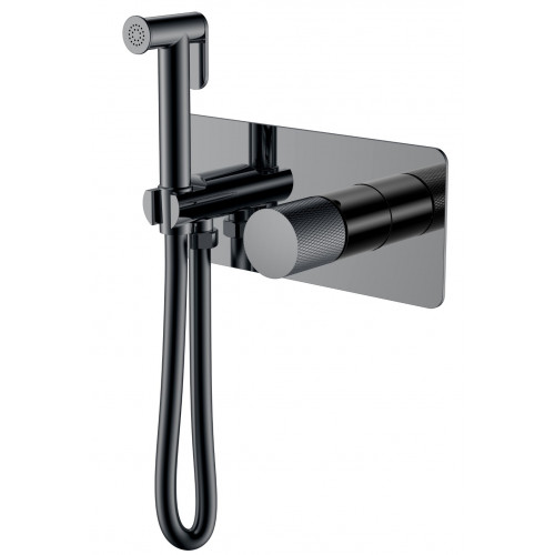 Смеситель гигиенический STICK Shine Gun Metal c ручкой TOUCH 127-SGM.2