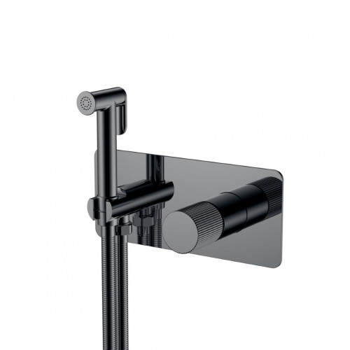 Смеситель гигиенический STICK Shine Gun Metal LINEA 127-SGM.3