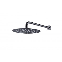 Верхний душ с кронштейном UNO Gun Metal 30cm латунь 422-TOP-GM