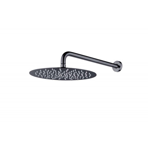 Верхний душ с кронштейном UNO Gun Metal 30cm латунь 422-TOP-GM