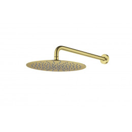 Верхний душ с кронштейном UNO Matt Gold 30cm латунь 422-TOP-MG