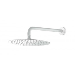 Верхний душ с кронштейном UNO Matt White 30cm латунь 422-TOP-MW
