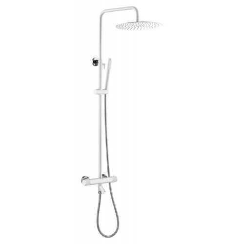 Стойка для душа c термостатом UNO White Chrome 468-T-WCR