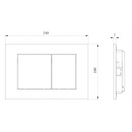 Кнопка для инсталляции, нерж.сталь CHROME NEW 650/2-CR