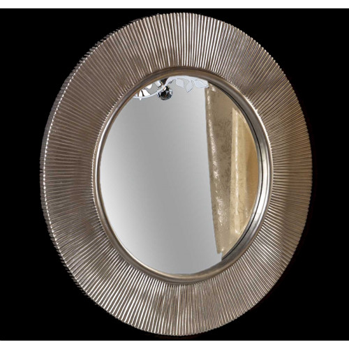 Зеркало SHINE серебро глянец с подсветкой d82 528-SL light