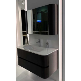 Тумба OVALE D 100см Шпон 2 полки WALNUT 780-100-WN