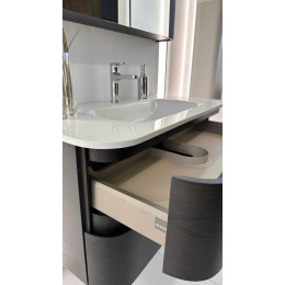 Тумба OVALE D 100см Шпон 2 полки WALNUT 780-100-WN