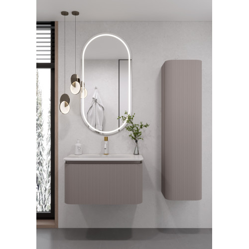 Тумба OVALE S 100см Рифленая 1 полка DELMAR без раковины 781-100-D