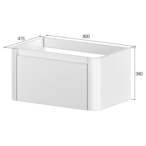 Тумба без раковины VOI 80CM STONEFINISH LUNA 782-080-SF-L