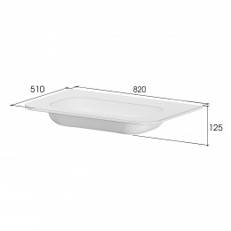 Раковина моноблок VOI 80см STONE FINISH DAPHNE 786-080-SF-D без отв.