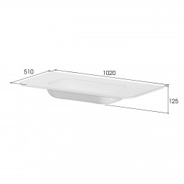 Раковина моноблок VOI 100см STONE FINISH DAPHNE 786-100-SF-D без отв.