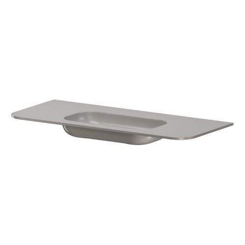 Раковина моноблок VOI 120см STONE FINISH STONE GREY 786-120-SF-SG без отв.
