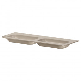 Раковина моноблок VOI 140см (двойной) STONE FINISH DAPHNE 786-140-SF-D без отв.