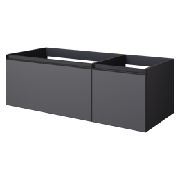 QUATRO 2 120см (80+40) тумба ANTHRACITE профиль ANTHRACITE с подсветкой 790-M2-120-A-A-LED