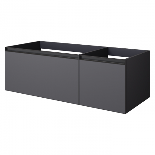QUATRO 2 120см (80+40) тумба ANTHRACITE профиль ANTHRACITE с подсветкой 790-M2-120-A-A-LED