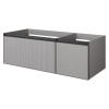 QUATRO 2 120см (80+40) тумба LUNA FUGA профиль ANTHRACITE 790-M2-120-L-RIB-A