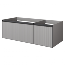 QUATRO 2 120см (80+40) тумба LUNA FUGA профиль ANTHRACITE 790-M2-120-L-RIB-A