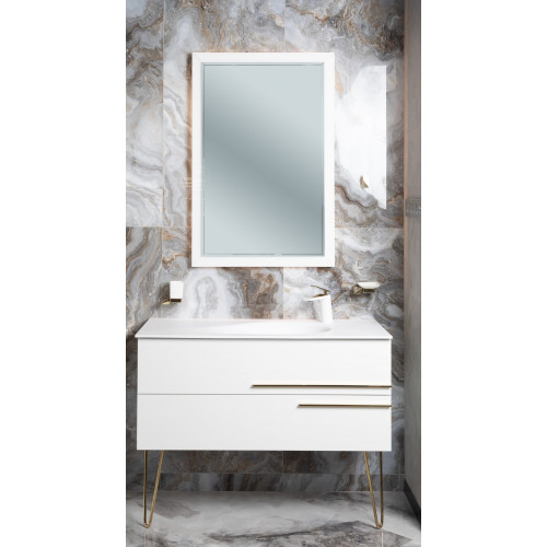 Тумба NeoArt 110см*48 (52) WHITE под раковину DROP 831-110-WH-D