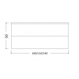 Тумба 140см*43,5 WHITE 831-140-WH